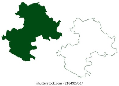 Satevo municipality (Free and Sovereign State of Chihuahua, Mexico, United Mexican States) map vector illustration, scribble sketch Satevó map