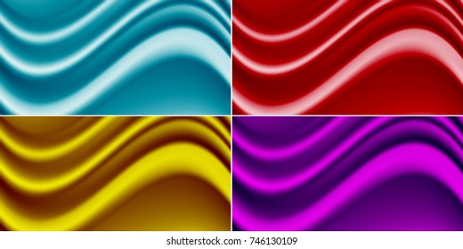 satin background vector collection. beautiful silky background. 