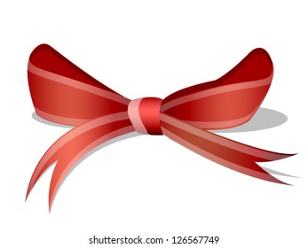 satin bow-butterfly on a white background with a shadow