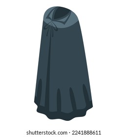 Satin cloak icon isometric vector. Cape hero. Cloth robe