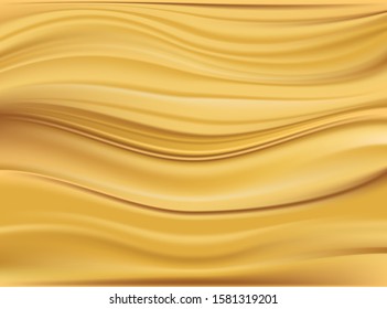 satin gold cloth fabric isolated on concept design backgrounds