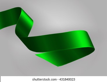 Satin green ribbon