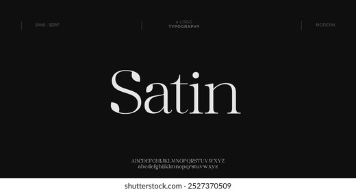 Satin Modern alphabet letters font logo. Typography luxury minimal lettering fonts decorative wedding vintage retro logos. vector illustration