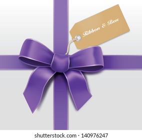 Satin Purple Ribbon With Card