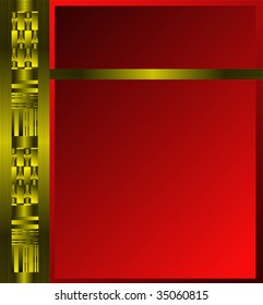 Satin Red & Gold All-Purpose Background