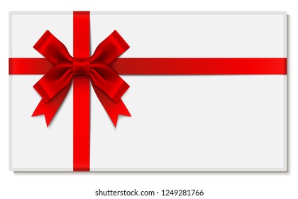 Satin Ribbon Bow Gift Card