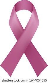 cinta satinada sobre un fondo blanco.
Cinta rosada realista para el mes de Concienciación Mundial sobre el Cáncer de Mama. 