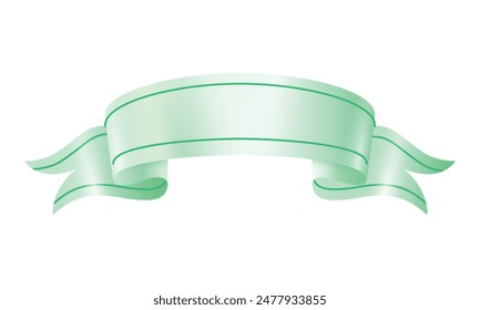 satin ribbons realistic illustration on white background.