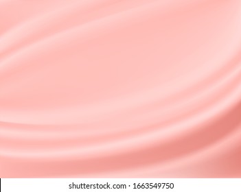 Satin Rose Gold Cloth Fabric Isolated On Concept Design Backgrounds