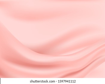 Satin Rose Gold And Silk Cloth Fabric Crease On Concept Design Backgrounds