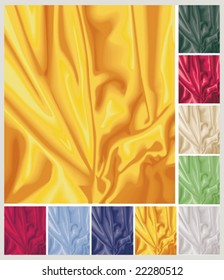 Satin swirls in nine different colors