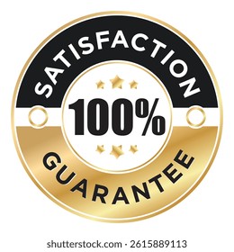 Satisfaction 100% Guaranteed Badge – Trust Guarantee Seal Logo Desi