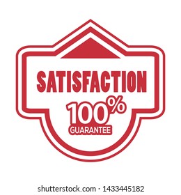 Satisfaction 100 percent guarantee label stock-vector