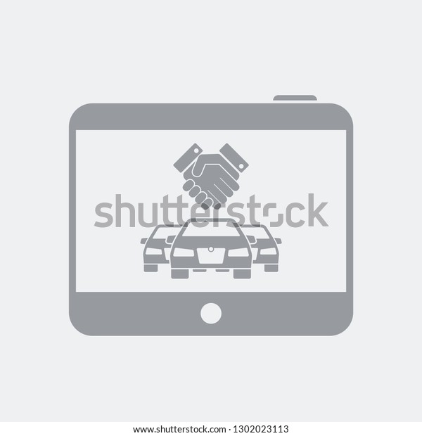 Satisfaction for automotive online services - Flat\
and isolated vector illustration icon with minimal and modern\
design