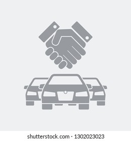 Satisfaction for automotive services - Flat and isolated vector illustration icon with minimal and modern design