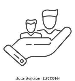 Satisfaction client support icon. Outline satisfaction client support vector icon for web design isolated on white background