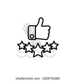 Сustomer satisfaction concept line icon. Simple element illustration. Сustomer satisfaction concept outline symbol design.