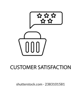 Сustomer satisfaction concept line icon. Simple element illustration. Сustomer satisfaction concept outline symbol design.