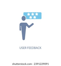 С icono de línea de concepto de satisfacción del cliente. Ilustración de elemento simple. С diseño de símbolos de esquema de concepto de satisfacción del cliente.