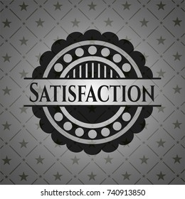 Satisfaction dark emblem. Retro