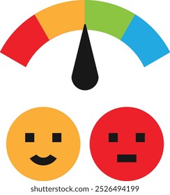 Satisfacción Comentarios Revisión Icono Vector Ilustración plana