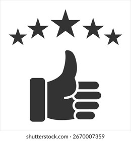 Icono de glifo de satisfacción Icono de Vector Ilustración