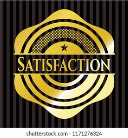 Satisfaction gold badge or emblem