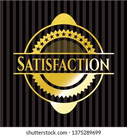 Satisfaction gold badge or emblem