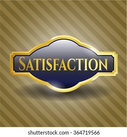 Satisfaction gold emblem or badge