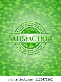 Satisfaction green mosaic emblem