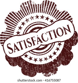 Satisfaction grunge style stamp