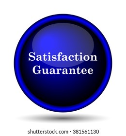 Satisfaction guarantee icon. Internet button on white background. EPS10 vector
