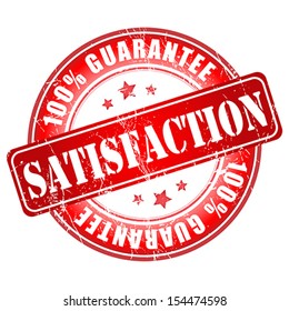 Satisfaction guarantee stamp.  Vector illustration.
