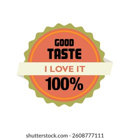 Satisfaction guaranteed 100% label emblem template