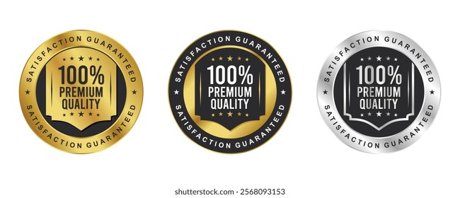 Satisfaction Guaranteed 100% Quality Badge, trust badge design
