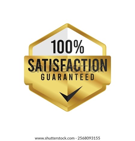 Satisfaction Guaranteed 100% Quality Badge, trust badge design