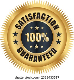 Satisfaction Guaranteed badge, trust badge design, guarantee badge, trusts badge logo