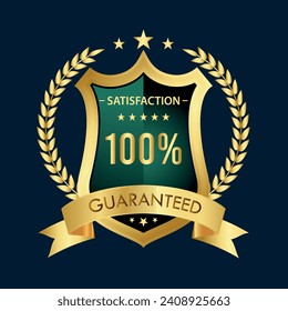 Zufriedenheit garantierte Abzeichen, Trust Badge Design, Garantieabzeichen, trusts Badge Logo.