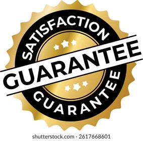 Satisfaction Guaranteed Badge – Trust Seal Guarantee Logo Vector Design