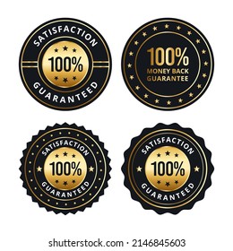 Satisfaction Guaranteed Badge Vector Design Set