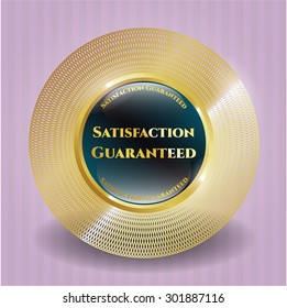 Insignia de oro garantizada de satisfacción