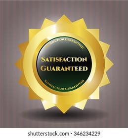 Satisfaction Guaranteed gold badge or emblem