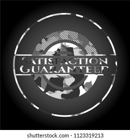 Satisfaction Guaranteed grey camo emblem