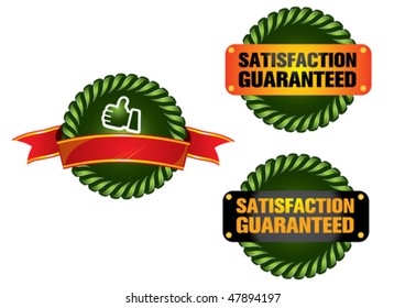 satisfaction guaranteed label