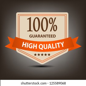 Satisfaction guaranteed label vector illustration