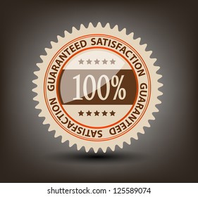 Satisfaction guaranteed label vector illustration