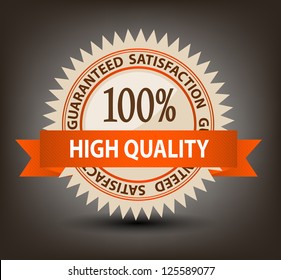 Satisfaction guaranteed label vector illustration