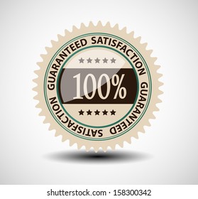 Satisfaction guaranteed label vector illustration