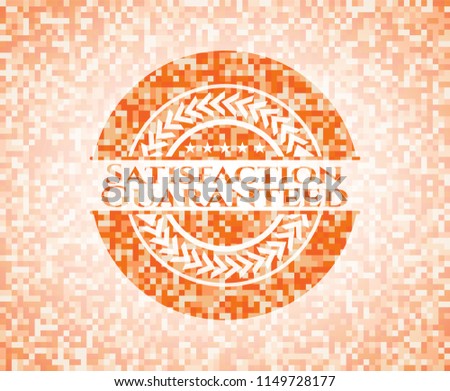 Satisfaction Guaranteed orange mosaic emblem