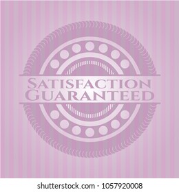 Satisfaction Guaranteed pink emblem